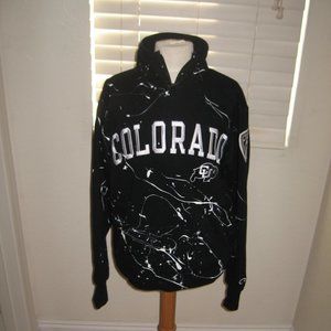 Colorado Buffaloes 1/2 Zip pullover Paint Splatter